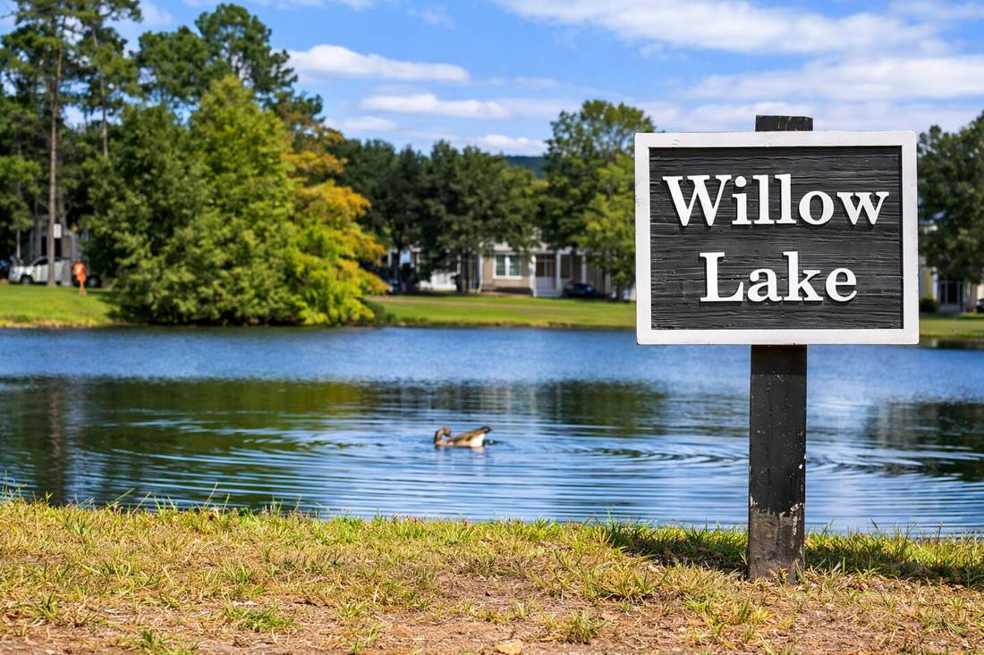 Willow Lake pond in the Bluffton Park neighborhood